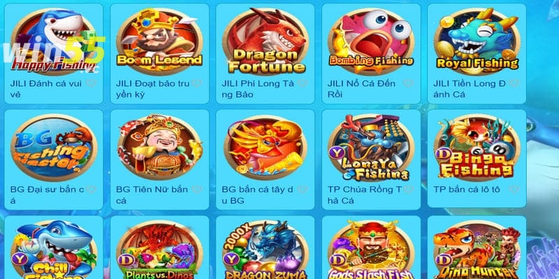 WIN55 mang đến nhiều tựa game bắn cá HOT 