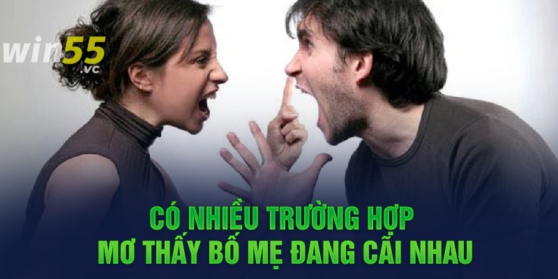 Có nhiều trường hợp mơ thấy bố mẹ đang cãi nhau